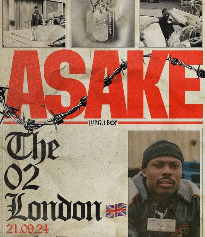 Asake Set to Dazzle Again at the O2 Arena: Second Headlining Show Scheduled for September 21