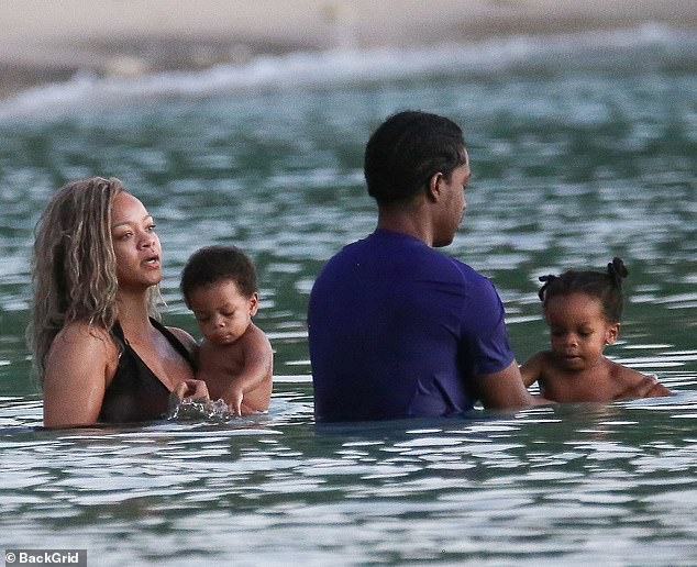 Rihanna and A$AP Rocky Enjoy a Family Swim with Their Two Sons During Barbados Vacation