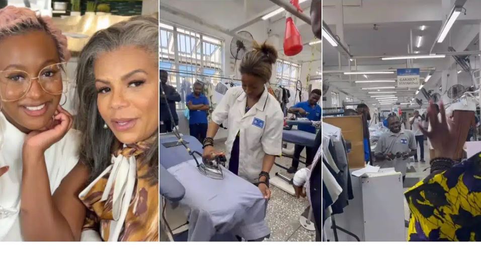 DJ Cuppy Tours Her Mother’s Impressive Dry Cleaning Factory