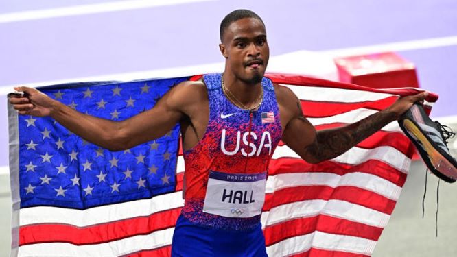 Paris Olympics: Quincy Hall wins men’s 400 metres Olympic title